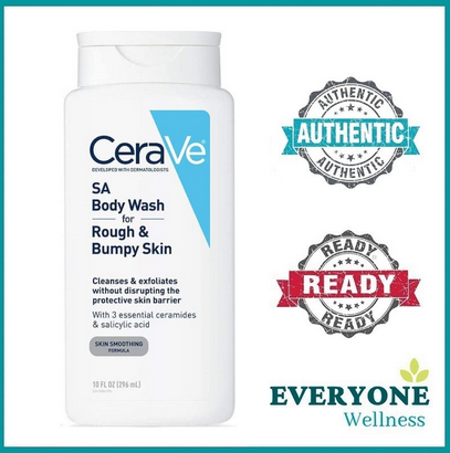 غسول جل من CeraVe يقشر الجلد البارز والخشن